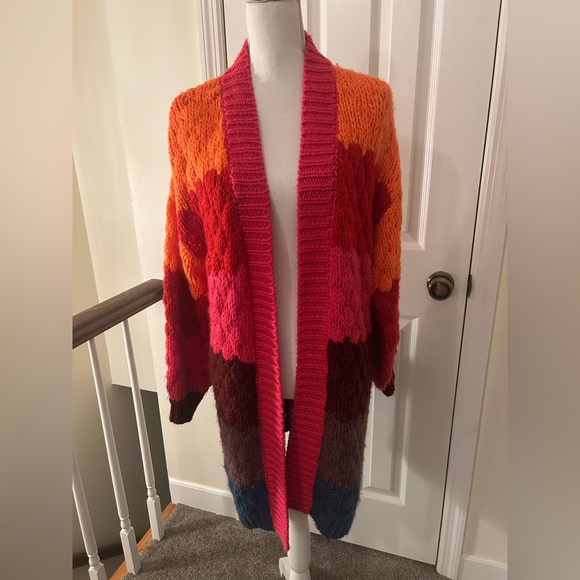 FARM Rio Block Striped Open Cardigan NWT! - Picture 13 of 16